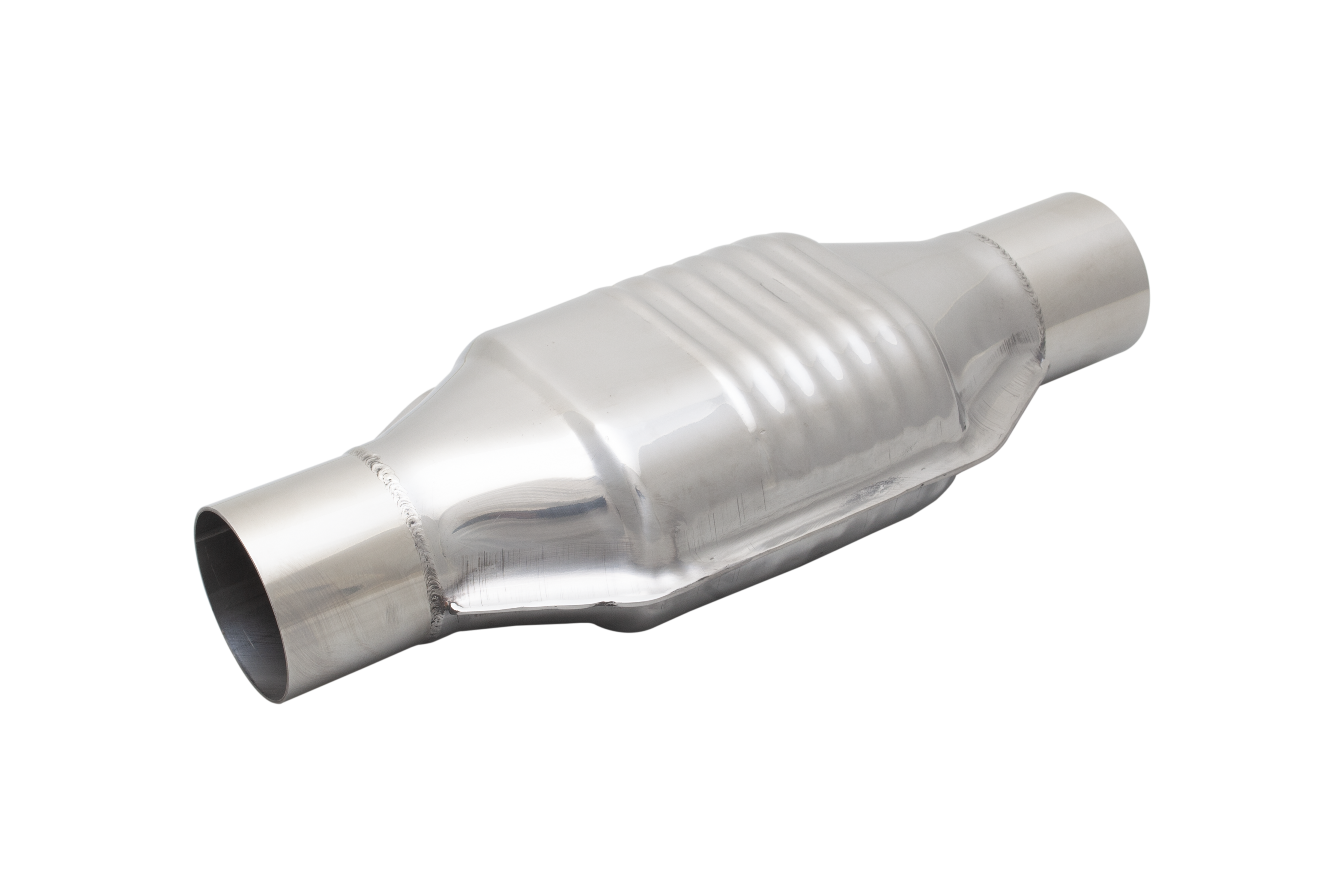 100 Cell Oval Metallic Catalytic Converter with 2.5Inch Inlet