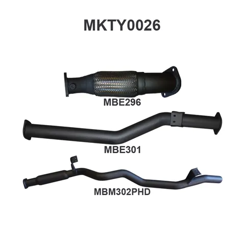 VDJ76 V8 WAGON 3IN WITHOUT CAT, REAR HOTDOG