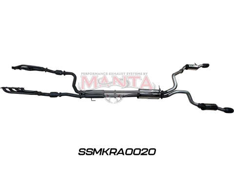 RAM DS 1500 5.7L V8 3in Twin Full Exhaust, with Extractors and Cats, Rear Mufflers 5in Black Tips