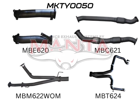 VDJ200 3IN DUAL WITH CAT, NO MUFFLER, EXIT L&R