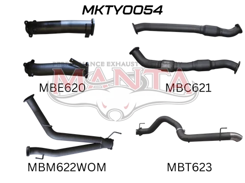 VDJ200 3IN DUAL WITH CAT, NO MUFFLER, 4IN EXIT