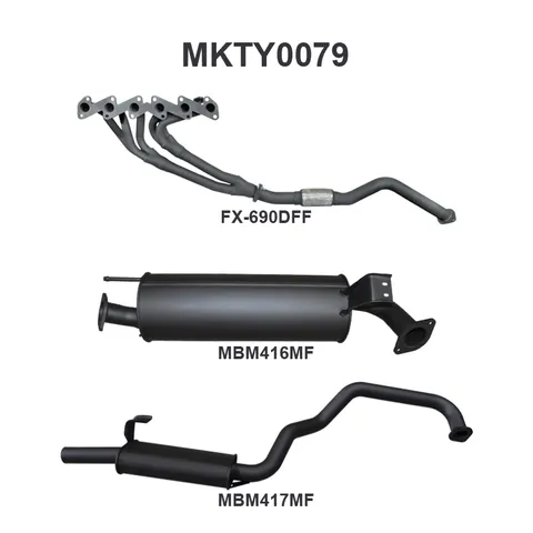 HZJ105 4.2L EXTRACTORS & 2.5IN MUFFLER/MUFFLER