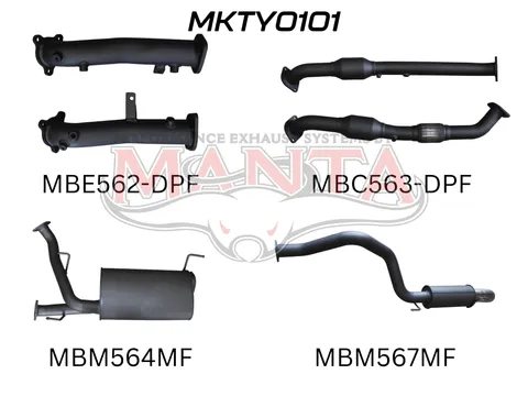 VDJ200 DPF 2.5IN WITH CAT MUFFLER C&R, DUMP TIP