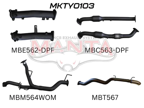 VDJ200 DPF 2.5IN WITH CAT PIPE ONLY, DUMP TIP