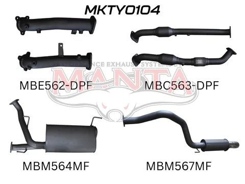 VDJ200 DPF 2.5IN NO CAT MUFFLER CENTRE & REAR, DUMP TIP