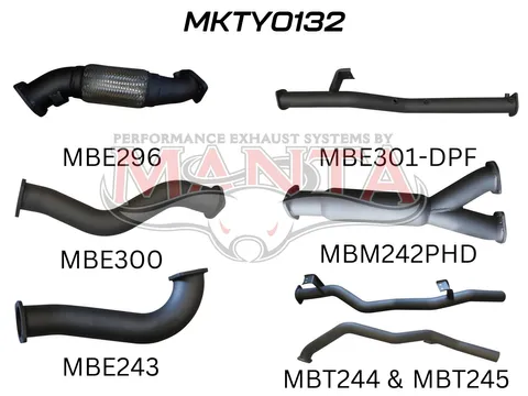 VDJ79 V8 UTE DUAL 3IN NO CAT, WITH HOTDOG DPF