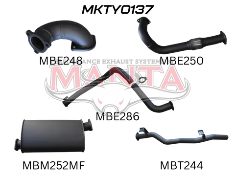 HZJ75, 78 3IN WITH MUFFLER TO SUIT DTS TURBO