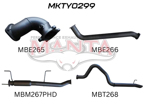 HDJ100 4.2L TD WAGON 3IN CENTRE HOTDOG & REAR TAIL