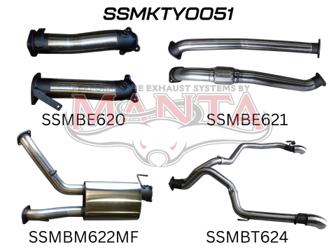 VDJ200 3IN DUAL NO CAT, W/MUFFLER, EXIT L&R