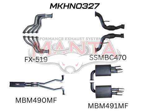 VF V8 Sedan Wagon 2.5in With Extractors Muffler/Muffler