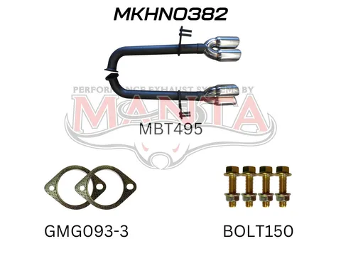 VE SS & Maloo Ute V8 6.0L 2.5iin Dual Rear Tail Pipes Muffler Delete Kit