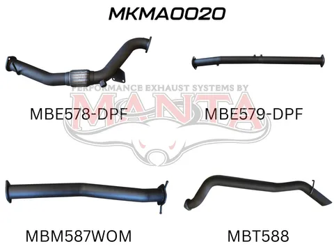 BT50 DPF 3.2L WITHOUT CAT & WITHOUT MUFFLER