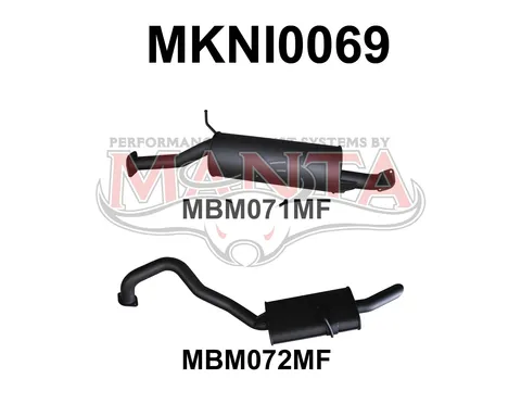 Patrol GU 4.5L 2.5in Cat Back Exhaust System Muffler & Muffler