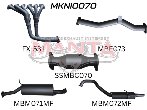 Patrol GU 4.8L Full System with Centre & Rear Muffler